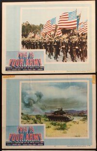 6d970 THIS IS YOUR ARMY 6 LCs '54 patriotic military images of soldiers marching in formation!