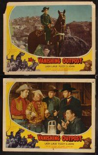 6d897 VANISHING OUTPOST 7 LCs '51 great images of cowboys Lash La Rue & Fuzzy St. John!