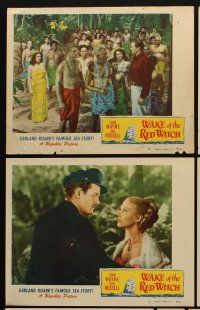 6d974 WAKE OF THE RED WITCH 6 LCs '49 John Wayne & Gail Russell in South Seas!