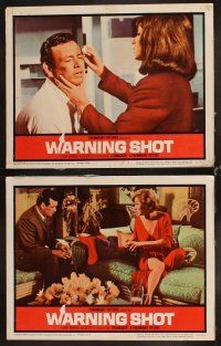 6d784 WARNING SHOT 8 LCs '66 David Janssen, Joan Collins, Lillian Gish, directed by Buzz Kulik!