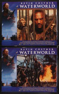 6d787 WATERWORLD 8 LCs '95 Kevin Costner sci-fi, Dennis Hopper, Jeanne Tripplehorn