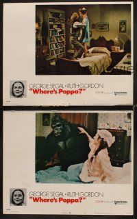 6d992 WHERE'S POPPA 3 LCs '70 Carl Reiner directed comedy, George Segal & Ruth Gordon!