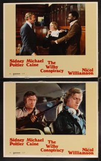 6d793 WILBY CONSPIRACY 8 LCs '75 Sidney Poitier & Michael Caine, Prunella Gee, escape & survival!