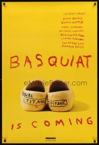 6g080 BASQUIAT teaser 1sh '96 Jeffrey Wright as Jean Michel Basquiat, directed by Julian Schnabel!