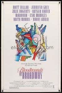 6g121 BLOODHOUNDS OF BROADWAY 1sh '89 Howard Brookner directed, cool art!