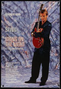 6g141 BRING ON THE NIGHT teaser 1sh '85 Sting with guitar, directed by Michael Apted!