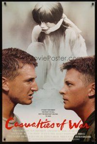 6g173 CASUALTIES OF WAR int'l 1sh '89 Michael J. Fox, Sean Penn, directed by Brian De Palma!