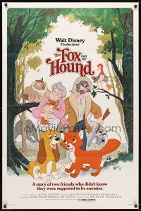 6g321 FOX & THE HOUND 1sh '81 two friends who didn't know they were supposed to be enemies!