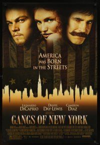 6g334 GANGS OF NEW YORK DS 1sh '02 Martin Scorcese directed, pretty Cameron Diaz!