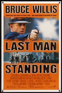 6g476 LAST MAN STANDING DS 1sh '96 great image of gangster Bruce Willis pointing gun!