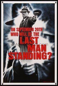 6g478 LAST MAN STANDING teaser DS 1sh '96 great image of gangster Bruce Willis pointing gun!