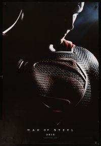 6g510 MAN OF STEEL teaser DS 1sh '13 Henry Cavill in the title role as Superman & Clark Kent!