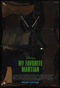 6g543 MY FAVORITE MARTIAN foil teaser 1sh '99 Christopher Lloyd, Jeff Daniels, wacky mirror!