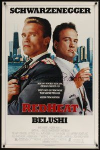 6g620 RED HEAT 1sh '88 Walter Hill, great image of cops Arnold Schwarzenegger & James Belushi!