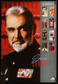 6g657 SEAN CONNERY COLLECTION video 1sh '90 cool huge close-up of actor!