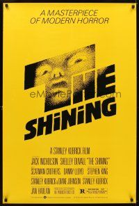 6g671 SHINING 1sh '80s Stephen King & Stanley Kubrick horror, crazy Jack Nicholson!