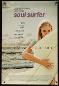 6g689 SOUL SURFER advance DS 1sh '11 AnnaSophia Robb with shark damaged surfboard!