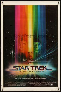 6g697 STAR TREK advance 1sh '79 cool art of William Shatner & Leonard Nimoy by Bob Peak!