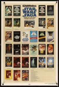 6g706 STAR WARS CHECKLIST 2-sided Kilian 1sh '85 great images of U.S. posters!