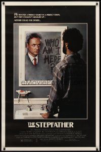 6g709 STEPFATHER 1sh '86 psycho killer Terry O'Quinn at mirror wondering, Who am I here!