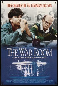 6g780 WAR ROOM 1sh '93 Bill Clinton's campaign documentary, James Carville & Stephanopoulos!