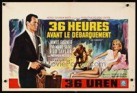 6e318 36 HOURS Belgian '65 James Garner with gun, sexy Eva Marie Saint, Rod Taylor