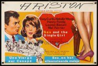 6e372 SEX & THE SINGLE GIRL Belgian '65 great art of Henry Fonda, Tony Curtis & sexy Natalie Wood!