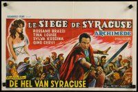 6e373 SIEGE OF SYRACUSE Belgian '62 Rossano Brazzi, Tina Louise, the amazing story of Archimedes!