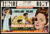 6e381 THAT LADY Belgian '55 close up of Gilbert Roland & Olivia de Havilland with eyepatch!