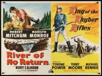 6e146 KING OF THE KHYBER RIFLES/RIVER OF NO RETURN British quad '50s double-bill, Marilyn Monroe!