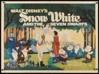 6e157 SNOW WHITE & THE SEVEN DWARFS British quad R70s Disney animated cartoon fantasy classic!