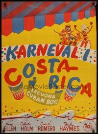6e265 CARNIVAL IN COSTA RICA Danish '51 cool different festival artwork!