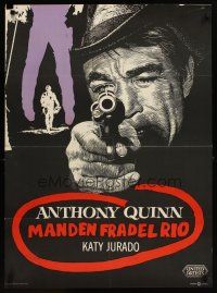 6e297 MAN FROM DEL RIO Danish '60s Katy Jurado, great art of gunslinger Anthony Quinn!