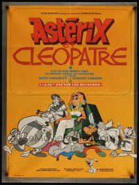 6e165 ASTERIX & CLEOPATRA French 23x32 '69 wacky art of characters from French cartoon!