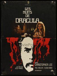 6e168 COUNT DRACULA French 23x32 '71 directed by Jesus Franco, Christoper Lee as the vampire!