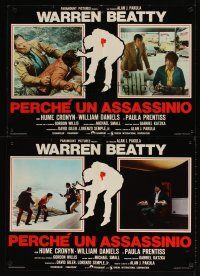 6e100 PARALLAX VIEW set of 10 Italian photobustas '75 Warren Beatty mixed up in conspiracy!