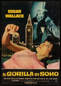 6e087 GORILLA GANG Italian lrg pbusta '69 Der Gorilla von Soho, sexy terrified Uschi Glas!