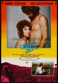 6e093 STAR IS BORN Italian lrg pbusta '77 Kris Kristofferson & Barbra Streisand, rock 'n' roll!