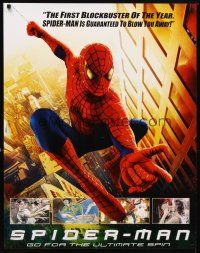 6e076 SPIDER-MAN Pakistani '02 Tobey Maguire crawling up wall, Sam Raimi, Marvel Comics!