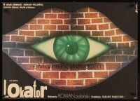 6e672 TENANT Polish 23x33 '77 Roman Polanski, cool art of eye in lips made of brick by Socha!