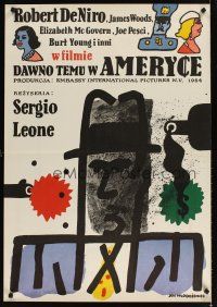 6e755 ONCE UPON A TIME IN AMERICA Polish 27x38 '86 Robert De Niro, Sergio Leone, Mlodozeniec art!