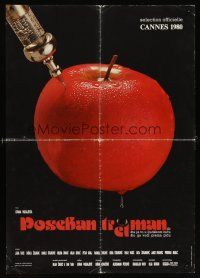 6e445 SPECIAL THERAPY Yugoslavian '80 cool image of apple & syringe!
