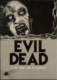 6e110 EVIL DEAD Japanese 14x20 press sheet '85 Sam Raimi cult classic, gory close up of zombie!