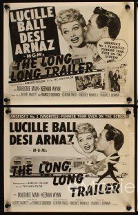 6f612 LONG, LONG TRAILER 4 8x10 stills '54 Lucille Ball & Desi Arnaz, cool advertising artwork!
