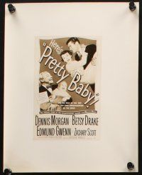 6f343 PRETTY BABY 8 8x10 stills '50 Betsy Drake between Dennis Morgan & Zachary Scott!