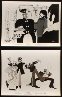 6f754 YELLOW SUBMARINE 3 8x10 stills '68 Beatles, great psychedelic cartoon images!