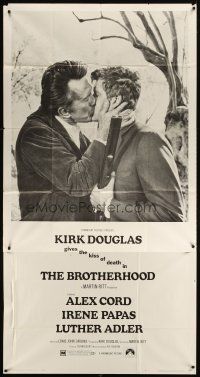 6h531 BROTHERHOOD 3sh '68 Kirk Douglas gives the kiss of death to Alex Cord!