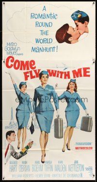6h549 COME FLY WITH ME 3sh '63 sexy airline hostesses, a romantic round-the-world manhunt!