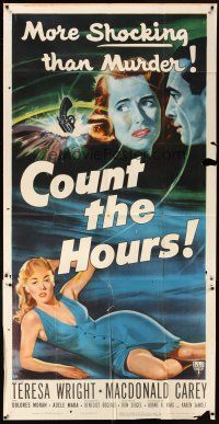 6h551 COUNT THE HOURS 3sh '53 Don Siegel, art of sexy bad girl Adele Mara in low-cut dress!