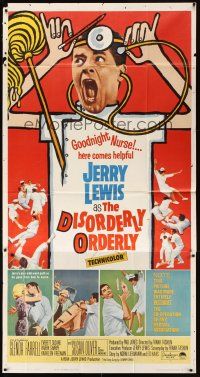 6h563 DISORDERLY ORDERLY 3sh '65 artwork of wackiest hospital nurse Jerry Lewis!